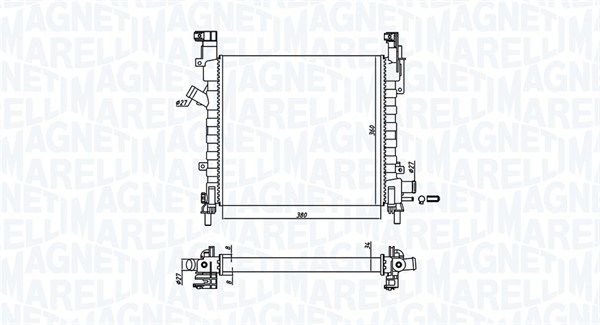 MAGNETI MARELLI Радиатор, охлаждение двигателя 350213924000